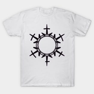 002. Black Snowdrop Circle T-Shirt